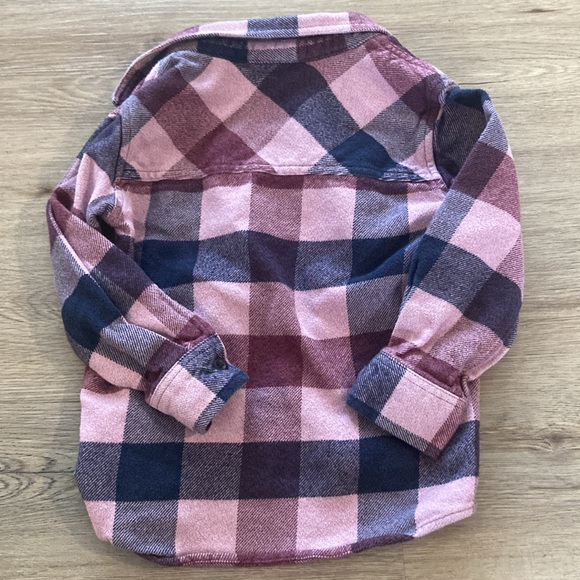 Patagonia 4T Unisex Purple Plaid Fjord Button Down Collared Flannel Long Sleeve - Picture 5 of 5